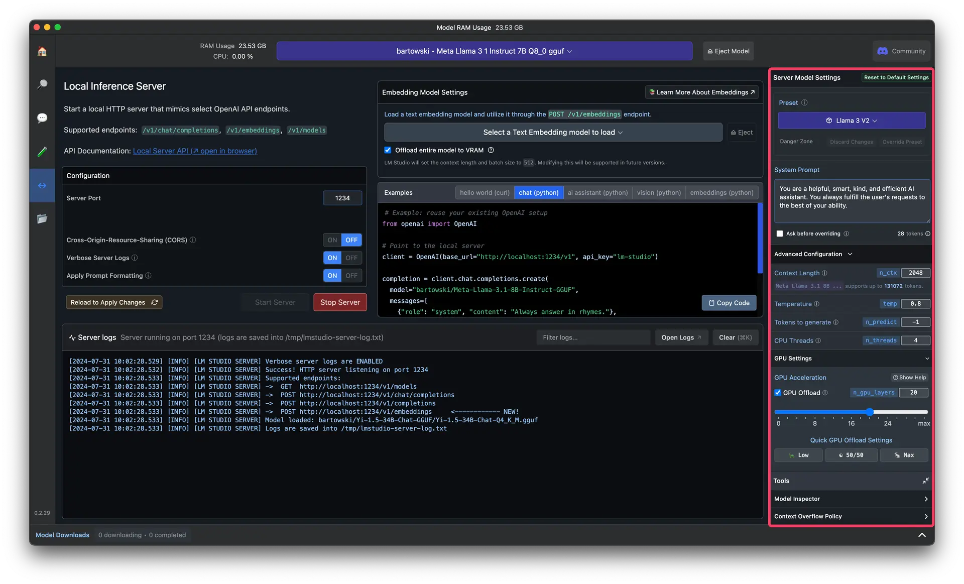 LM Studio Advanced Configuration